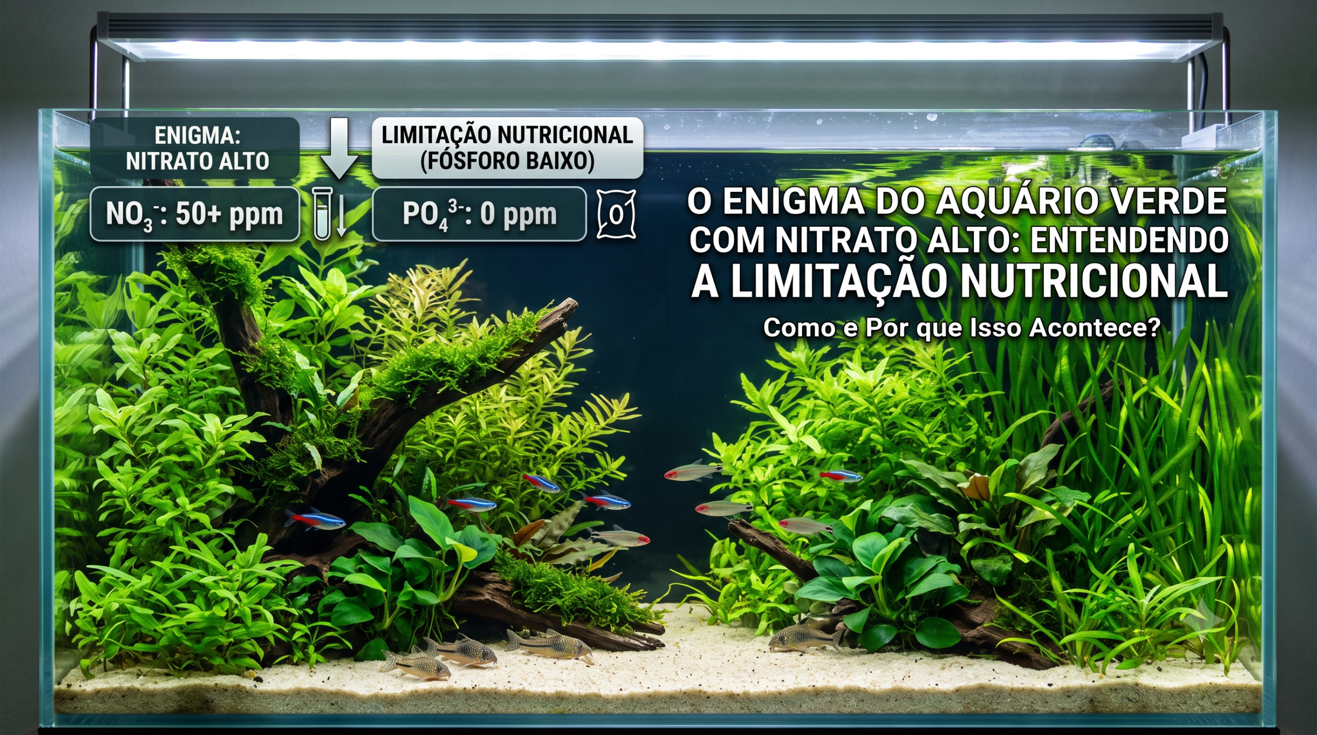 Aquário plantado com neons e rodóstomos