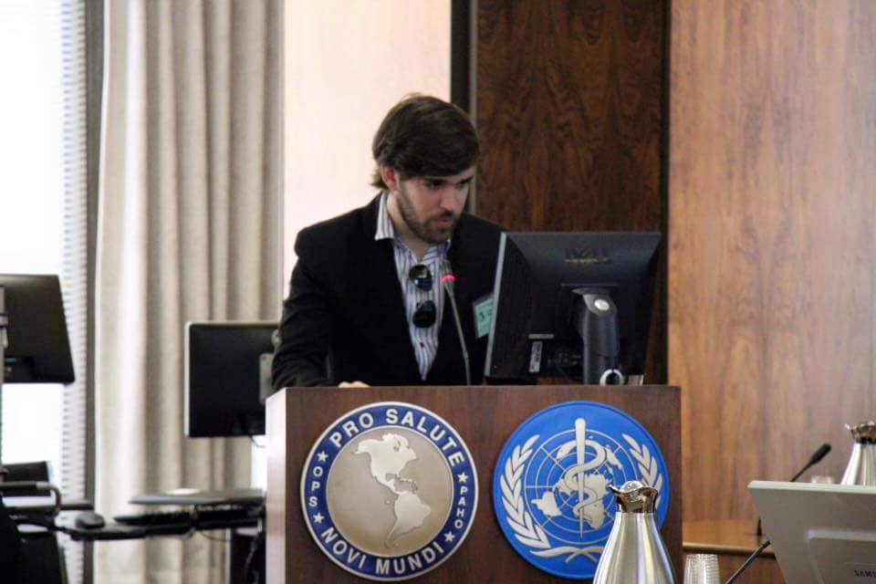 Giving a speech at the Pan American Health Organization (PAHO), Washington, D.C. (2016).
